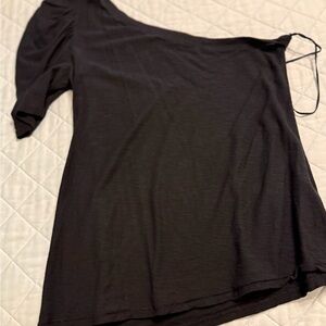 Nation LTD Black Asymmetrical Blouse
